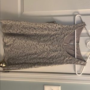 Grey lace tank
